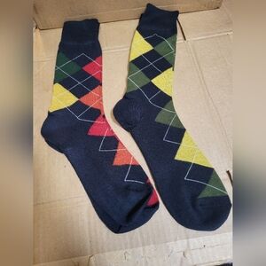Men's Argyle Dress Socks Multicolored Men Size 8-13